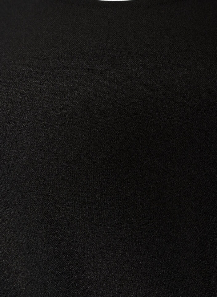 Jerseykleid mit Drapierung und dekorativer Schnalle, Schwarz, Packshot image number 2