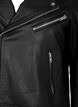 Bikerjacke aus Leder mit Taschen, Black, Packshot image number 2