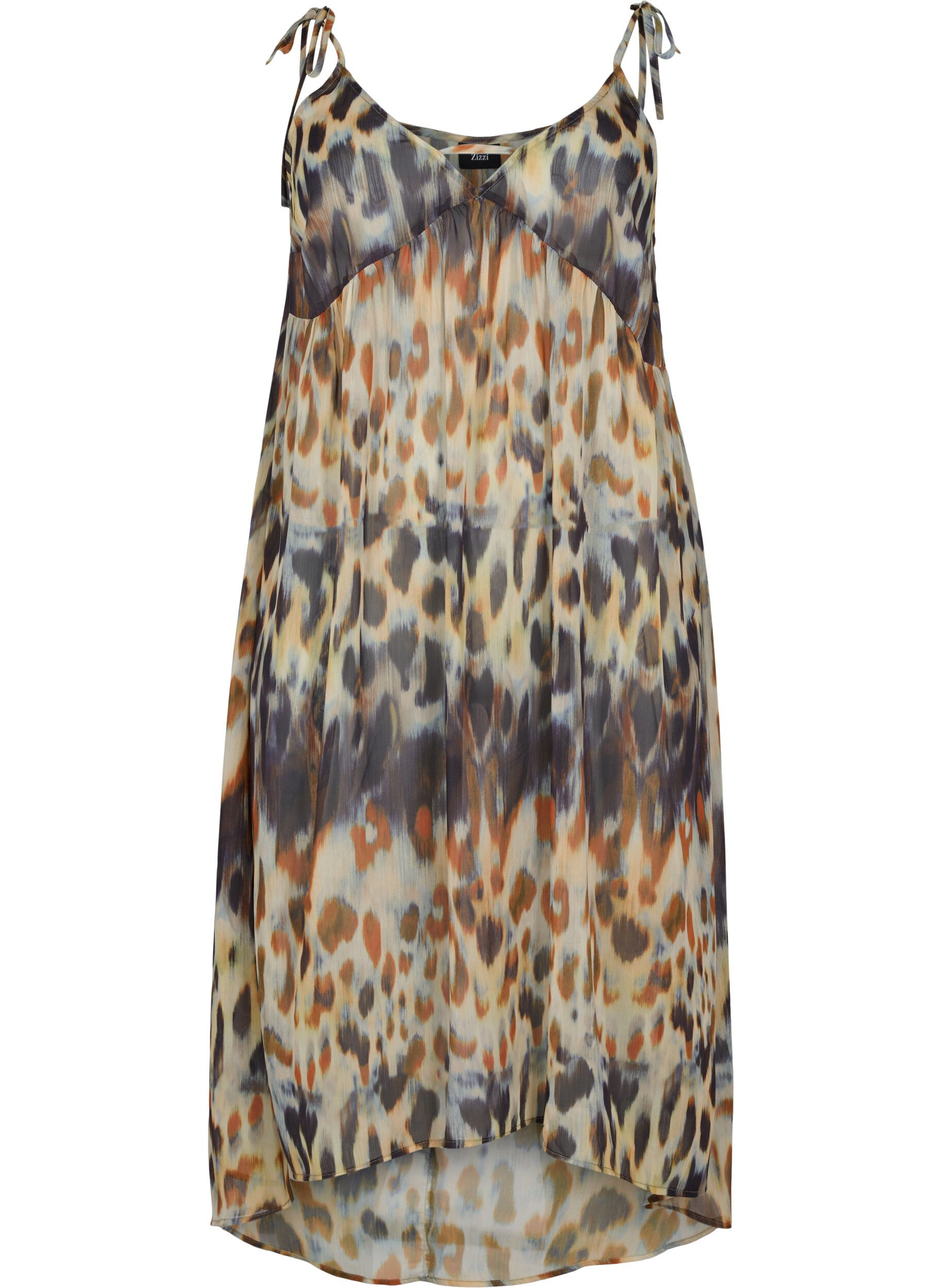 Zizzi Strandkleid mit Leopardenmuster und Tr&auml;ger, Abstract Leopard, Packshot image number 0