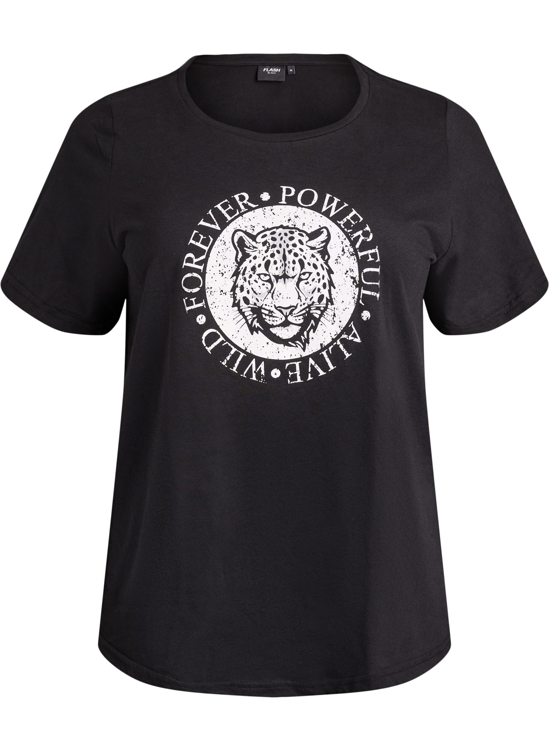 Zizzi FLASH - T-Shirt mit Print, Schwarz, Packshot image number 0