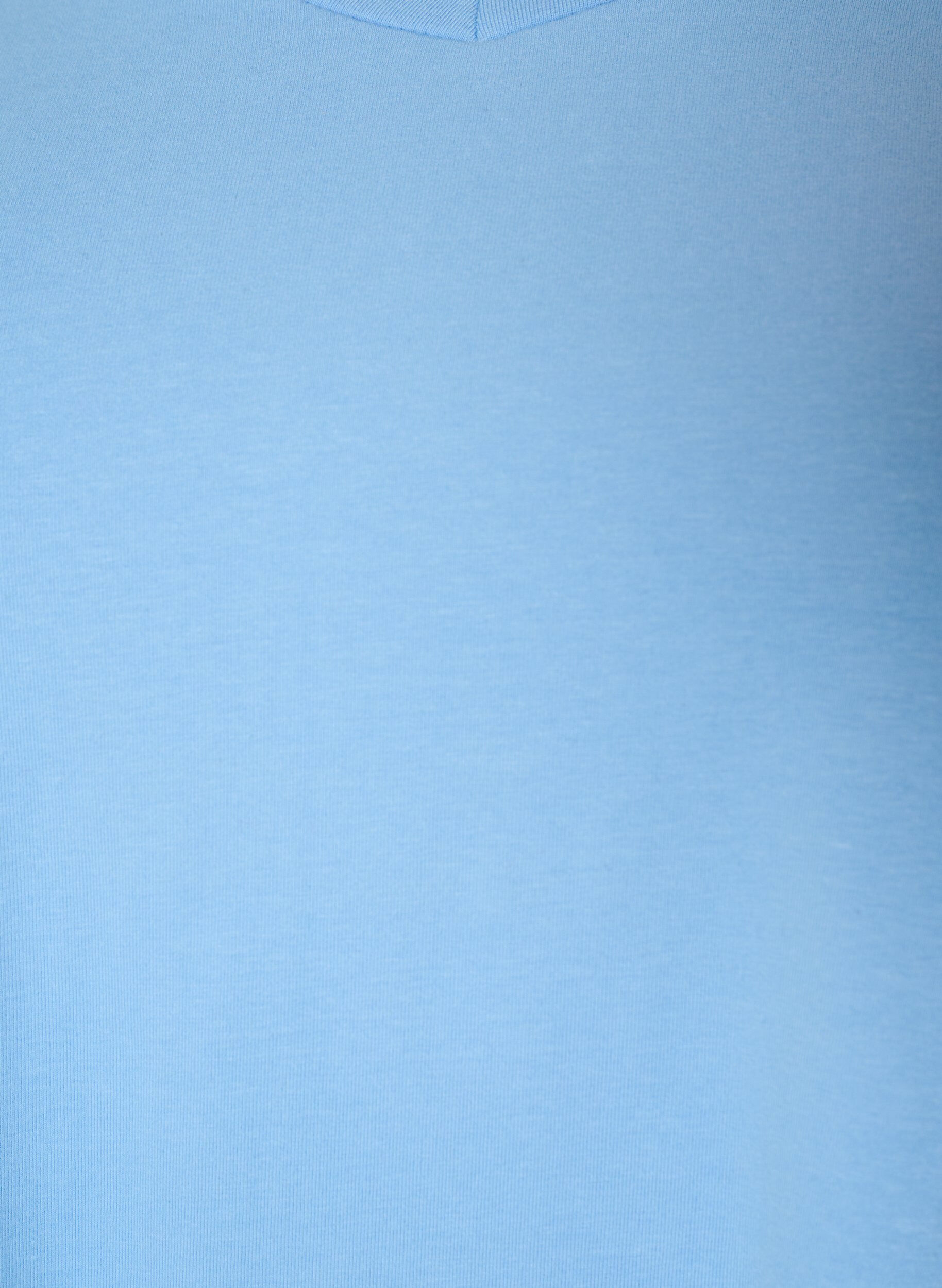 ZizziEinfarbiges basic T-Shirt aus Baumwolle, Blau, Packshot image number 2