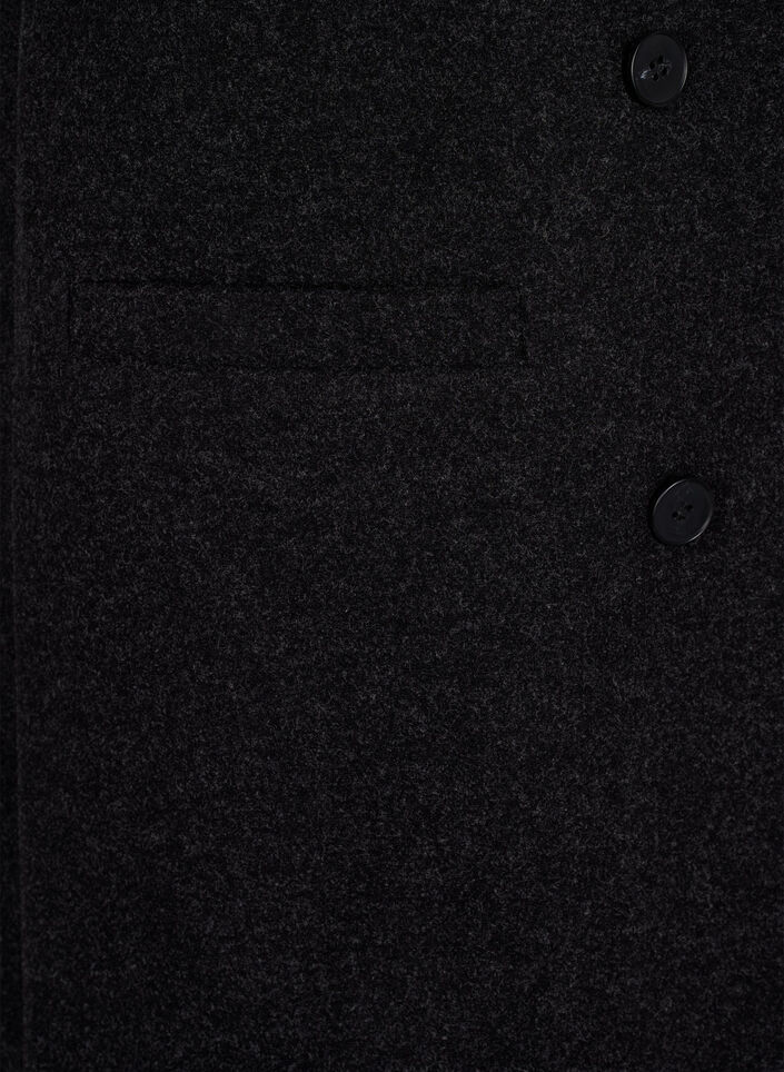 Lange Weste in Wolloptik, Dark Grey Melange, Packshot image number 3