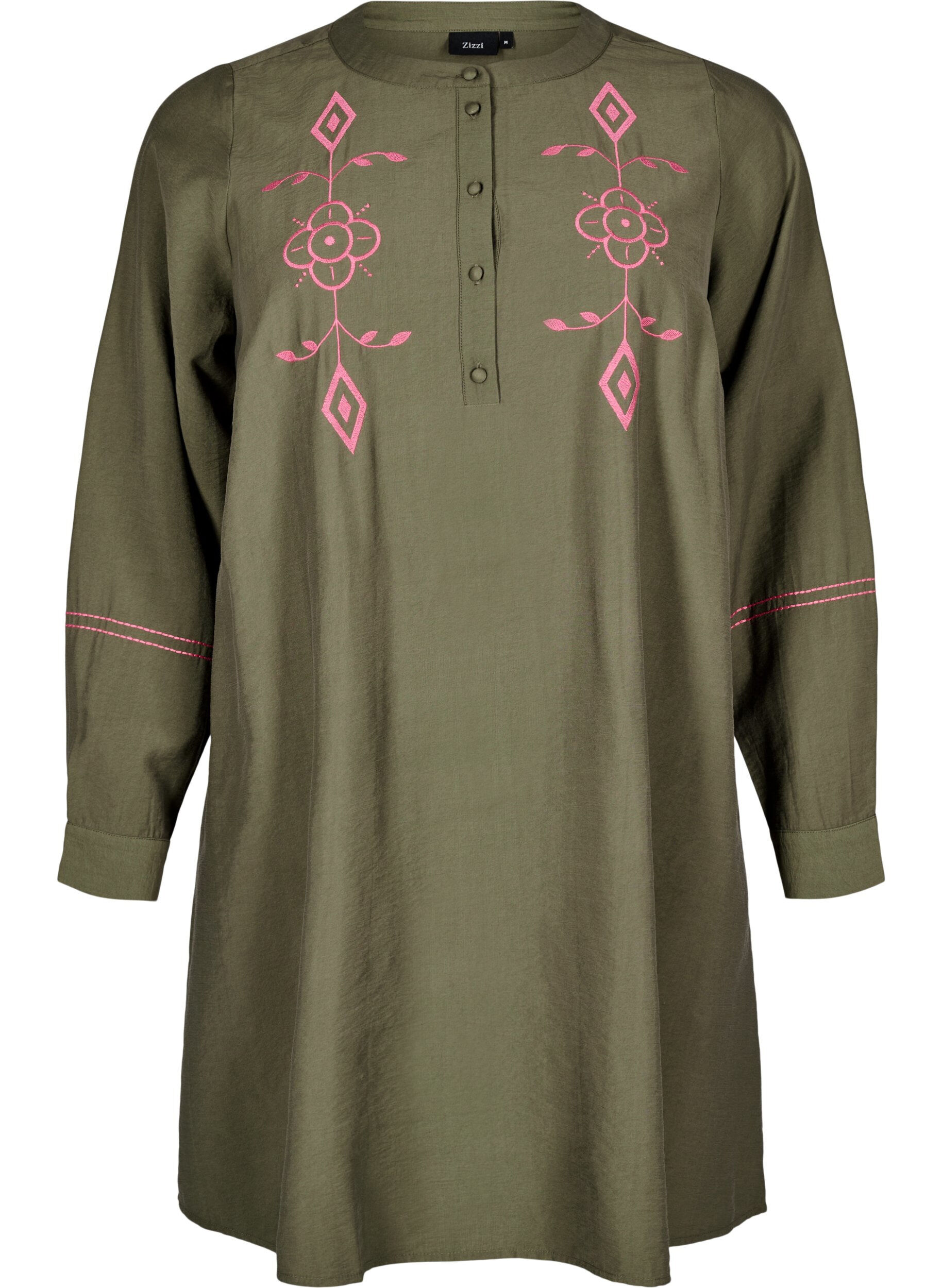 Kurzes Kleid mit kontrastierender Stickerei