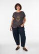 T-Shirt mit dekorativem Frontprint, Grau, Model image number 1