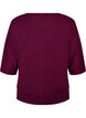 Bluse aus Jersey mit ellbogenlangen Ballon&auml;rmeln, Lila, Packshot image number 1