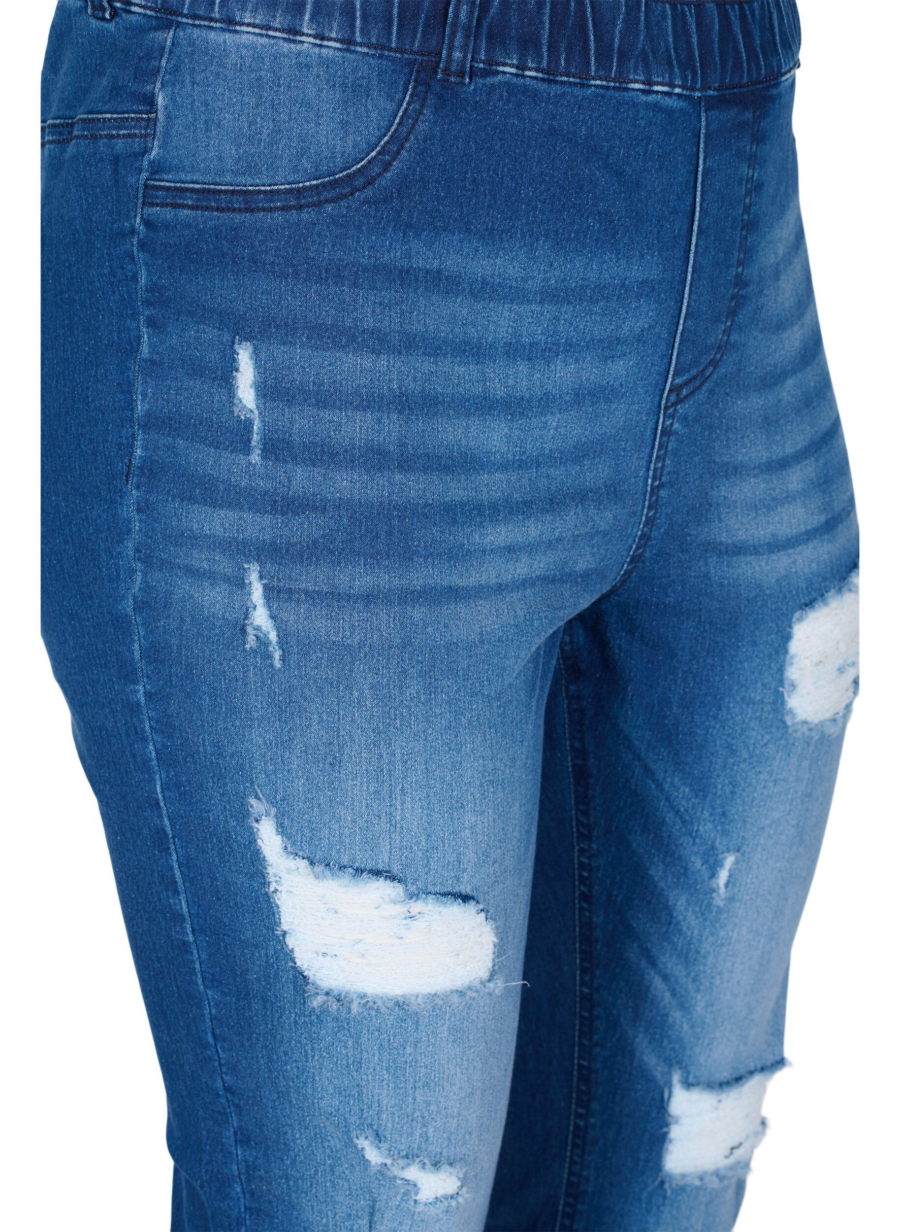 Zizzi Jeggings mit Rissen, Dark blue, Packshot image number 2