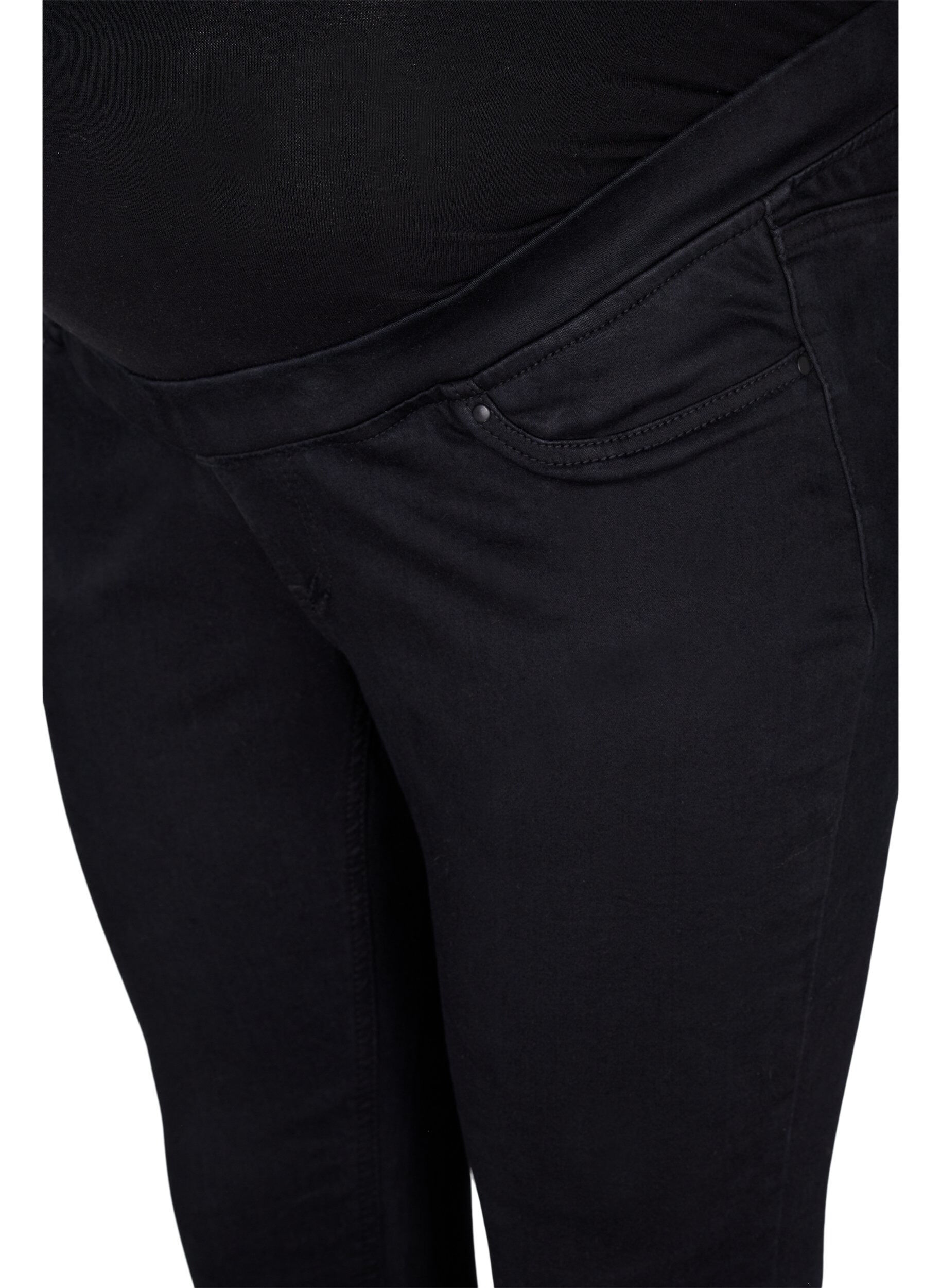 Zizzi Schwangerschafts-Jeggings aus Baumwollmischung, Schwarz, Packshot image number 2