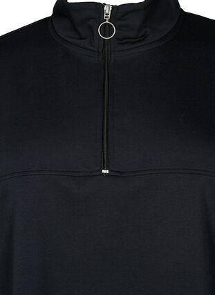 Sweatshirt aus Modalmischung mit hohem Halsausschnitt, Black, Packshot image number 2