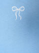 T-Shirt aus Baumwolle mit V-Ausschnitt und Frontprint, Blau, Packshot image number 3