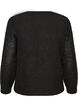 Strickbluse mit strukturiertem Lochmuster, Schwarz, Packshot image number 1