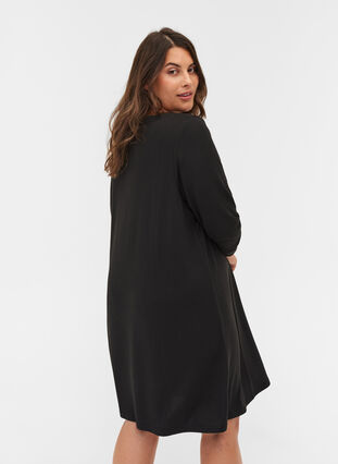 Kleid mit langen Ärmeln, Black , Model image number 1