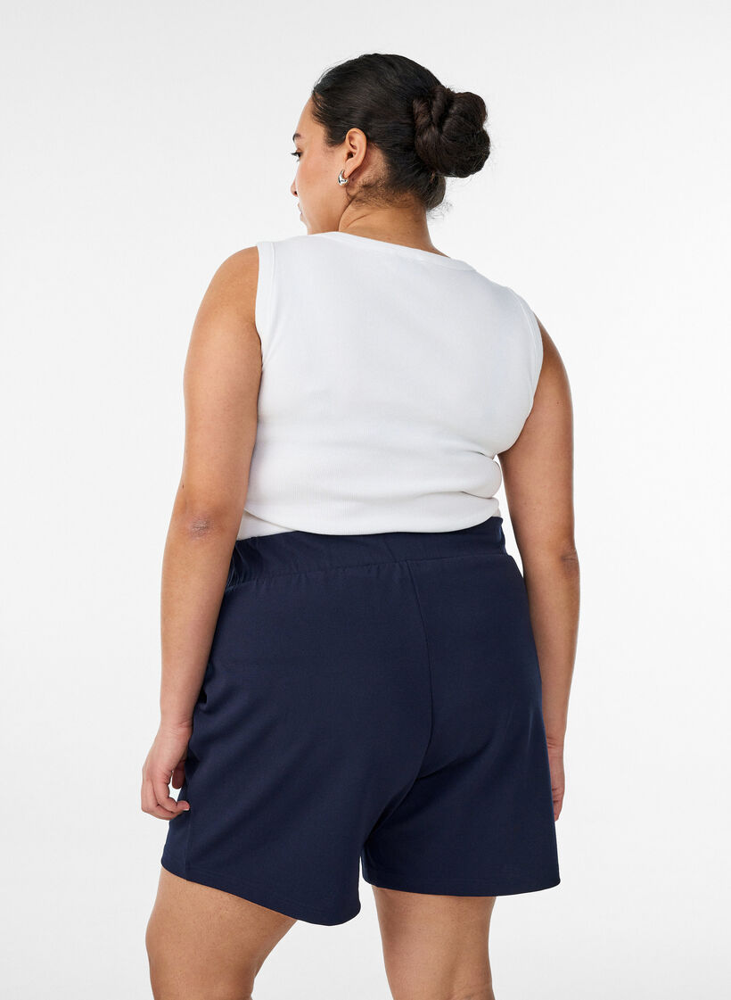 Shorts mit Taschen und lockerer Passform, Blau, Model image number 2