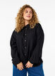 Lange Bluse aus Leinen und Viskose, Schwarz, Model image number 0