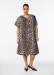 Kleid aus Viskose mit V-Ausschnitt, Braun, Model image number 0