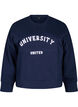 Sweatshirt mit geprägtem Textdesign, Blau, Packshot image number 0