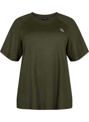 Kurzärmeliges Trainings-T-Shirt mit Rundhalsausschnitt, Forest Night, Packshot image number 0