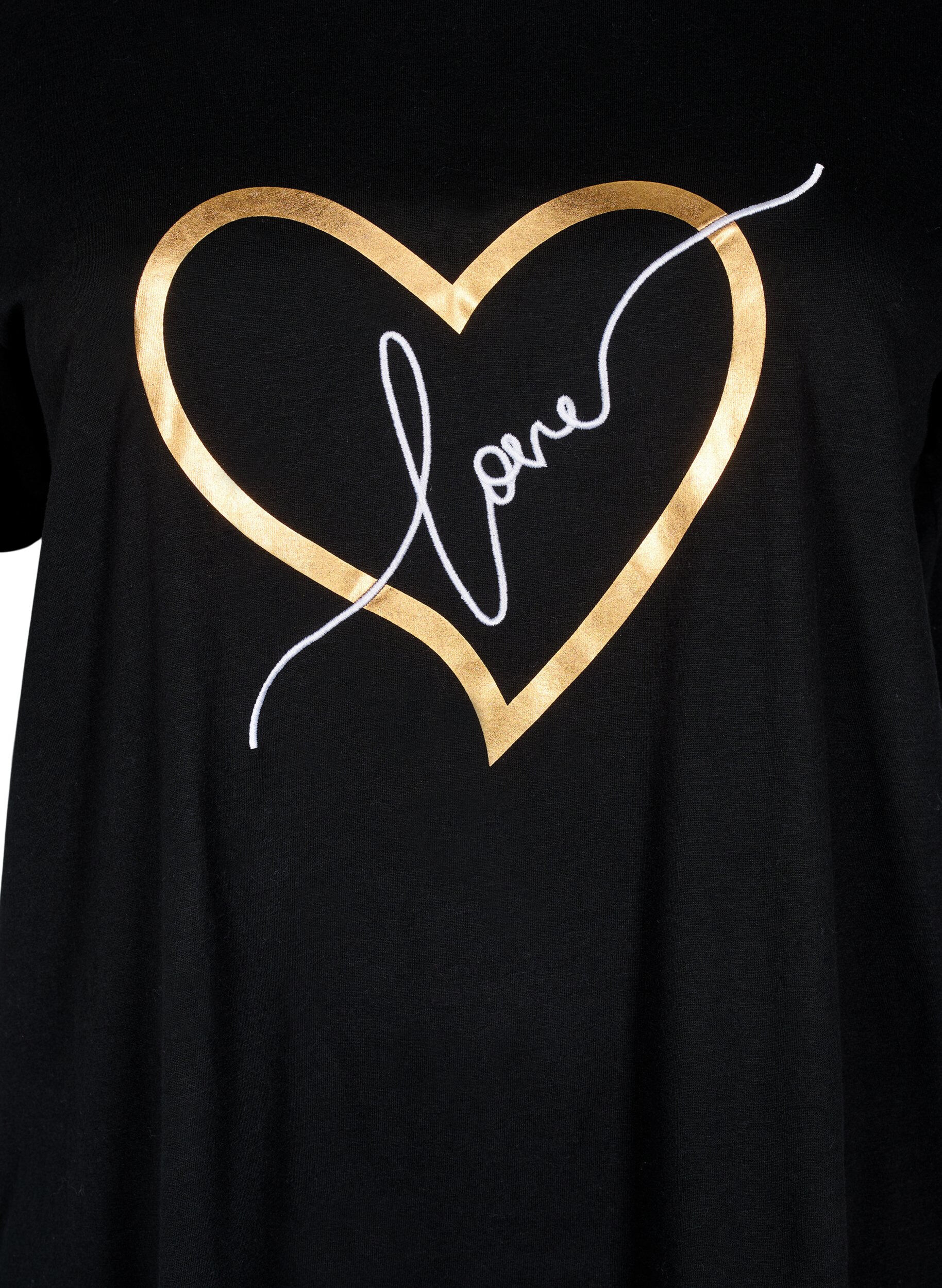 Zizzi FLASH - T-Shirt mit Print, Schwarz, Packshot image number 2