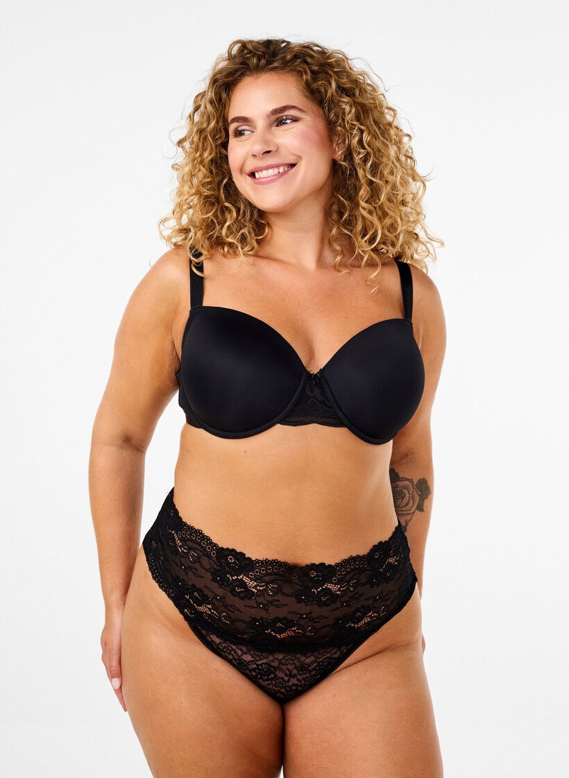 2er-Pack G-String Slips, Schwarz, Model image number 0