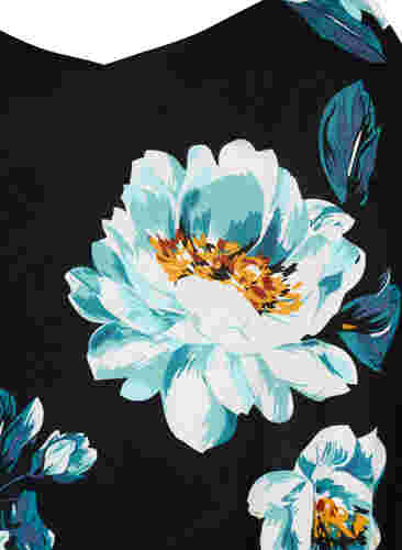 Ärmelloses Top aus Viskose, Black Big Flower, Packshot image number 2