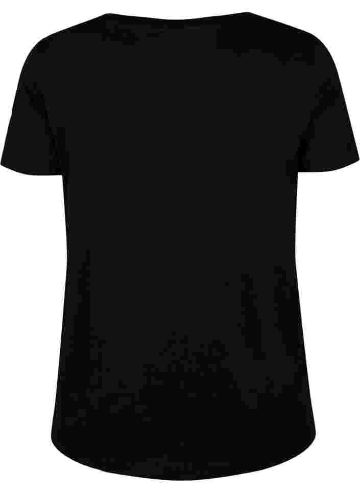 Trainings-T-Shirt mit Print, Black w. Stripe Move, Packshot image number 1