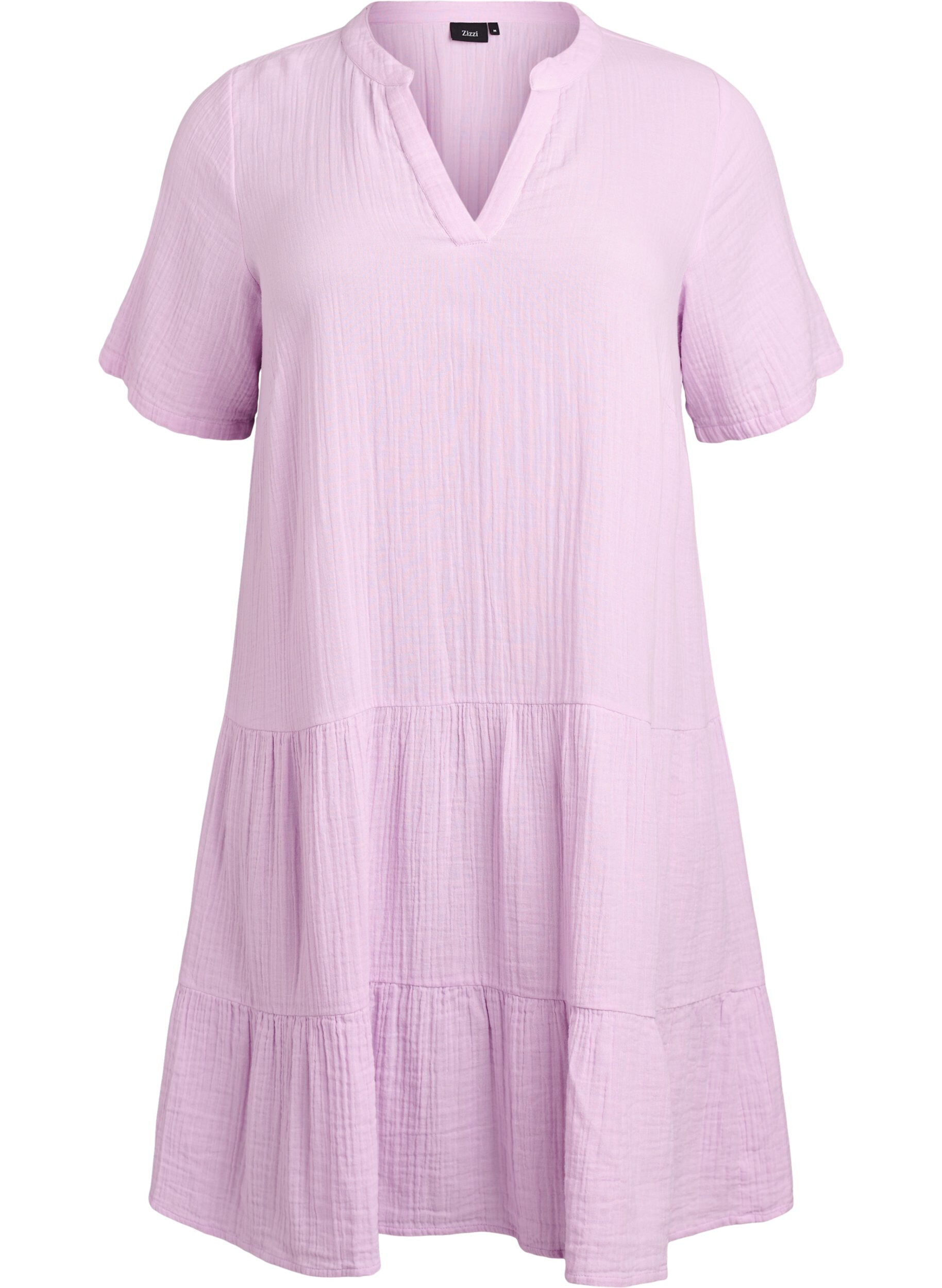 Kurzes A-Linien-Kleid aus Baumwollmusselin