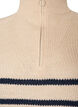 Strickpullover mit hohem Kragen und Rei&szlig;verschluss, Vanille, Packshot image number 2