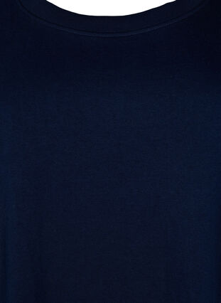 Sweatshirtkleid mit kurzen Ärmeln und Schlitzen, Navy Blazer, Packshot image number 2