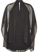 Knielanges Kleid aus Chiffon mit transparentem Cape, Schwarz, Packshot image number 1