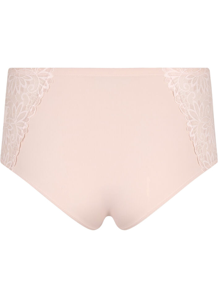 Hipster-Slip mit normaler Taille und Spitze, Pink Tint, Packshot image number 1