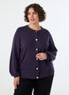 Strickjacke aus weichem Strick mit goldfarbenen Kn&ouml;pfen, Lila, Model image number 0