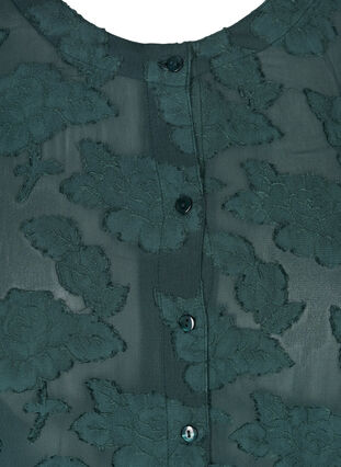 Transparente Bluse mit Muster, Darkest Spruce, Packshot image number 2