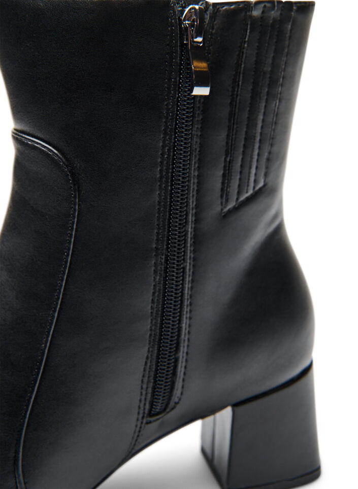 Extra-Weite - Stiefeletten mit Blockabsatz, Schwarz, Packshot image number 4