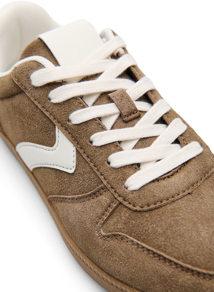 Sneaker aus Wildlederimitat, Braun, Packshot image number 3