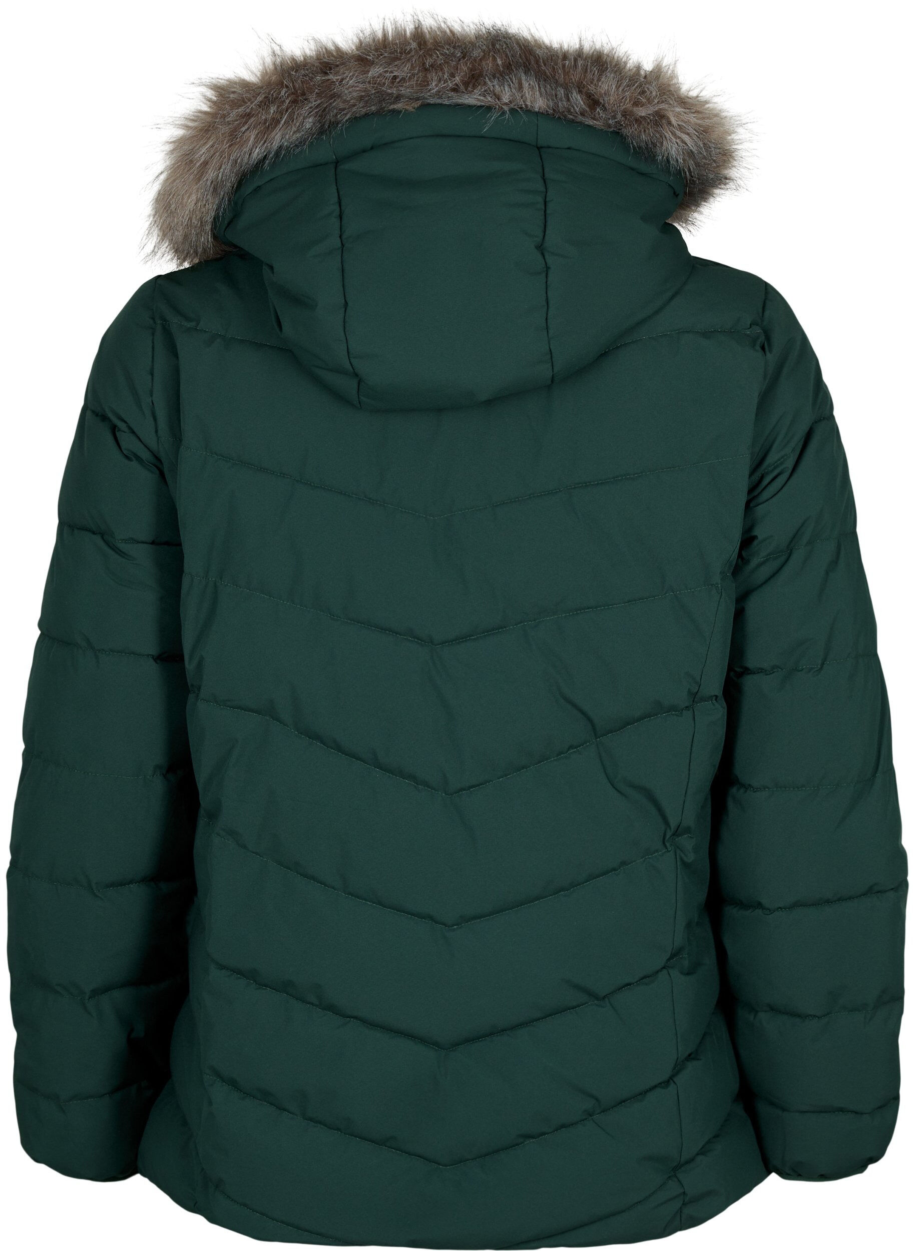 Zizzi Kurze Steppjacke mit Kapuze, Gr&uuml;n, Packshot image number 1