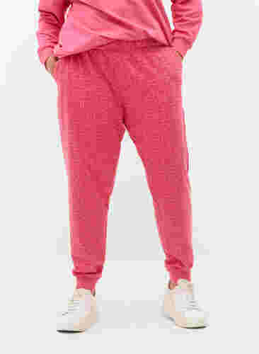 Jogginghose mit Print und Taschen, Hot Pink AOP, Model image number 2