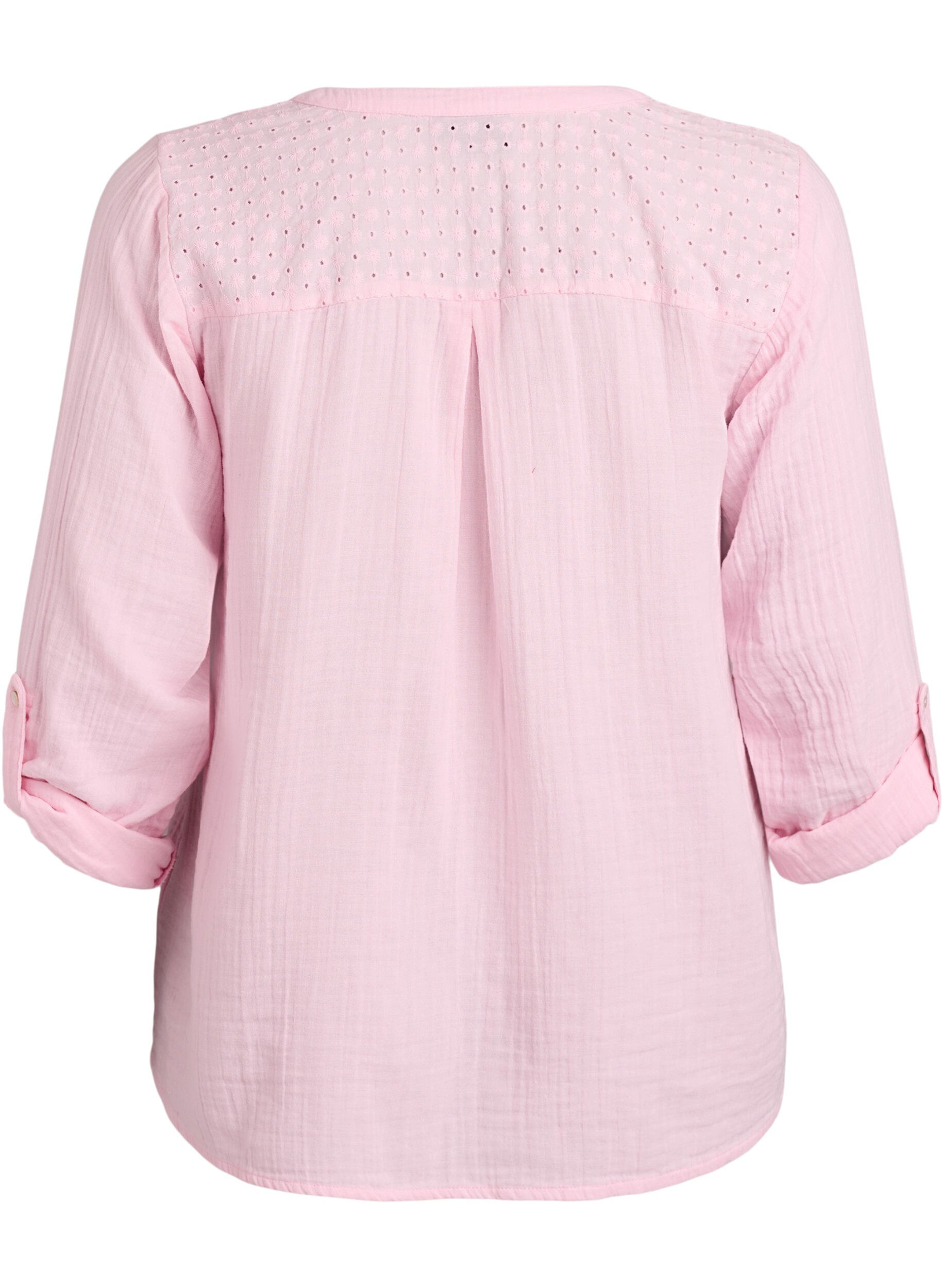 ZizziBluse aus Baumwollmusselin mit Lochstickerei, Rot, Packshot image number 1