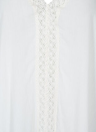 Strandkleid aus Viskose mit Spitzendetails, Bright White, Packshot image number 2