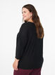 Bluse aus Jersey mit 3/4-&Auml;rmeln , Schwarz, Model image number 2
