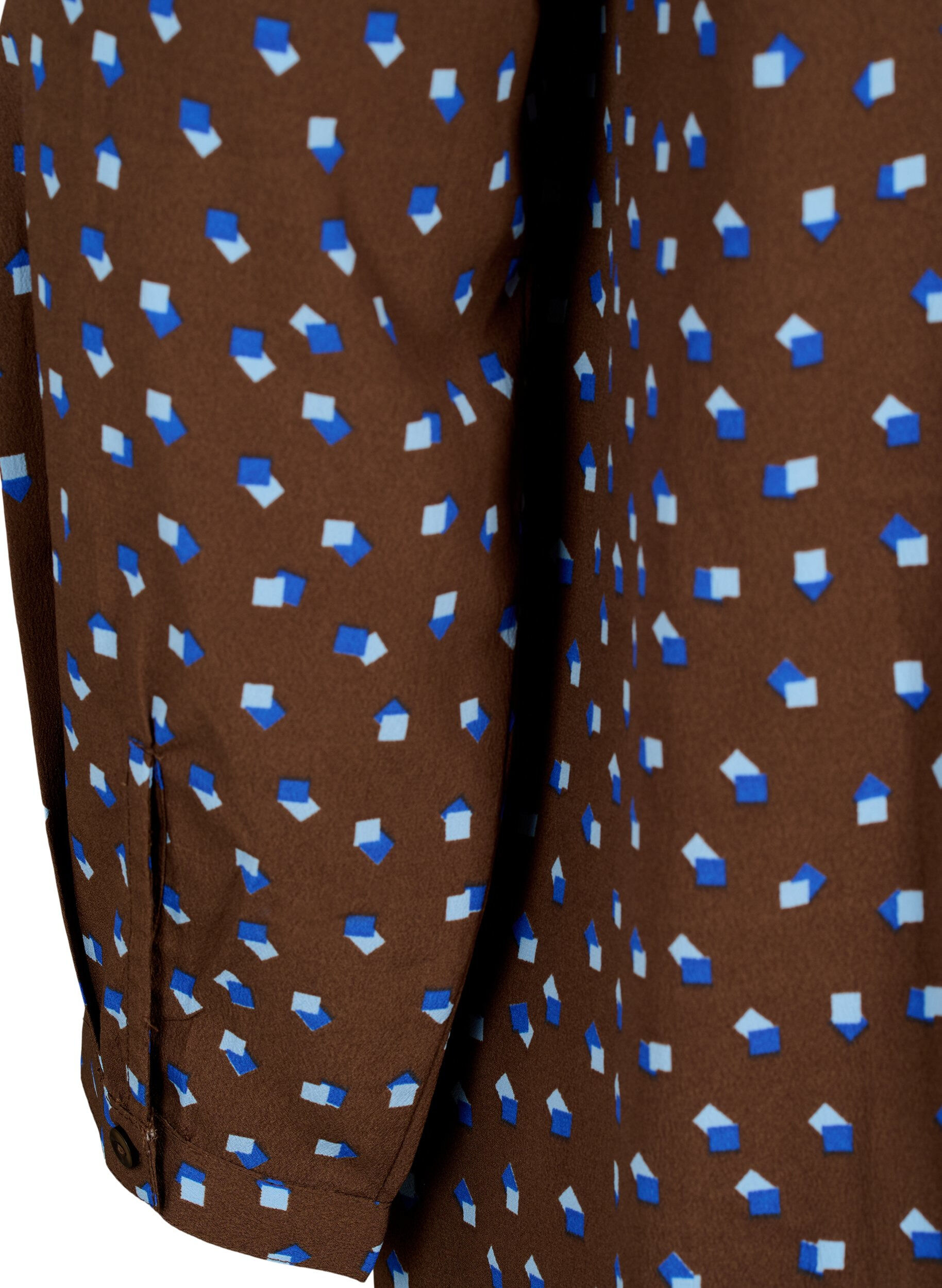 Zizzi FLASH - Bedruckte Tunika mit langen &Auml;rmeln, Chicory Coffee AOP, Packshot image number 4