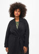 Langer Trenchcoat mit Gürtel, Black, Model image number 2