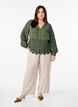 Baumwoll-Musselinbluse mit Häkeldetails, Grün, Model image number 1