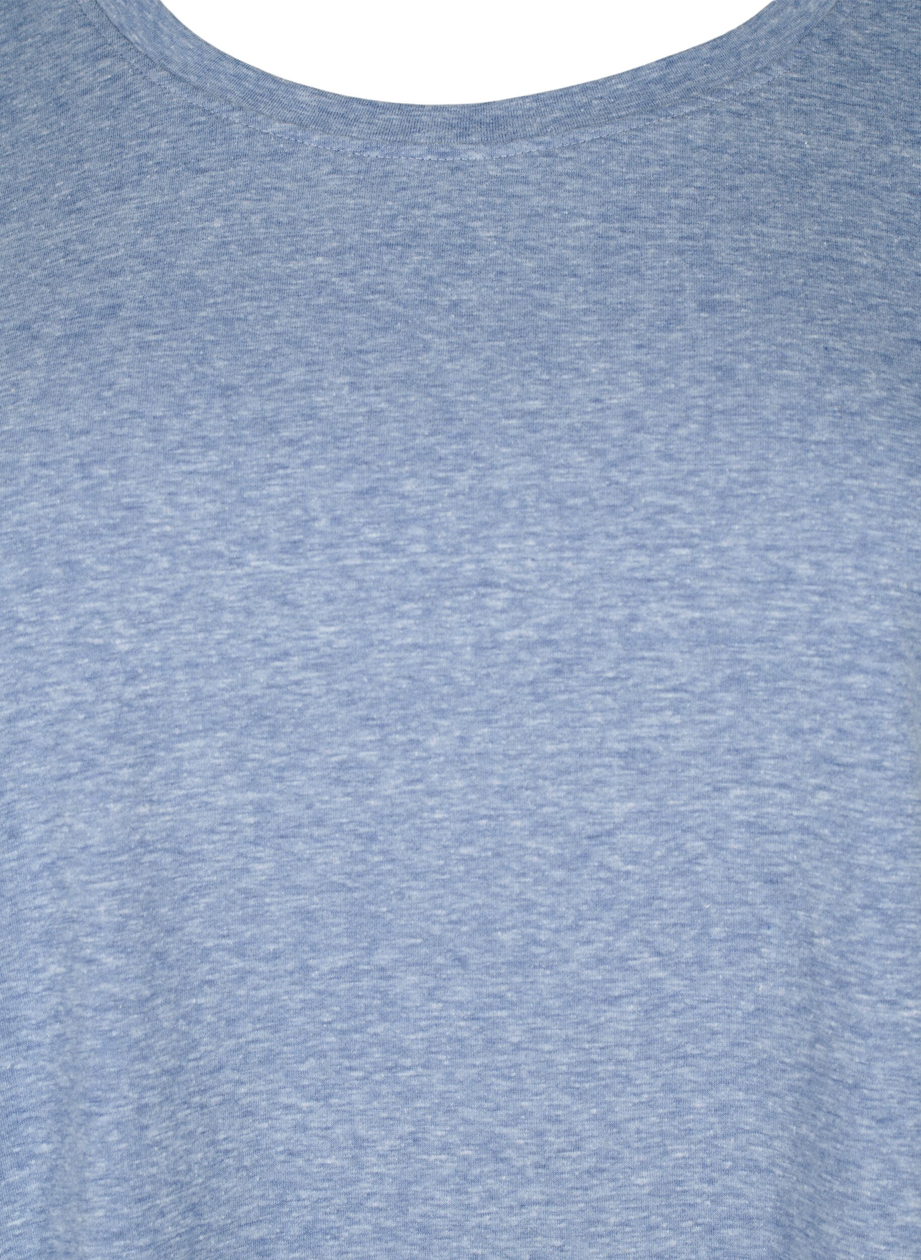 ZizziMelange T-Shirt mit kurzen &Auml;rmeln, Blau, Packshot image number 2