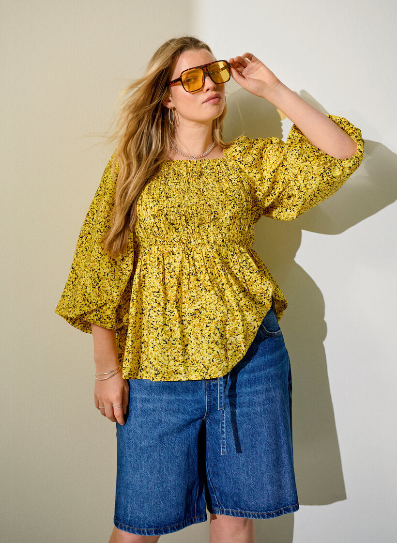 Slim fit Jeansshorts mit Bindeg&uuml;rtel, Blau, Image image number 0