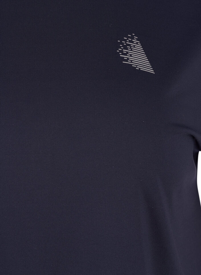 Einfarbiges Trainings-T-Shirt, Blau, Packshot image number 2