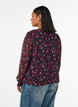Gebl&uuml;mte Bluse aus Chiffon mit transparenten &Auml;rmeln, Schwarz, Model image number 2