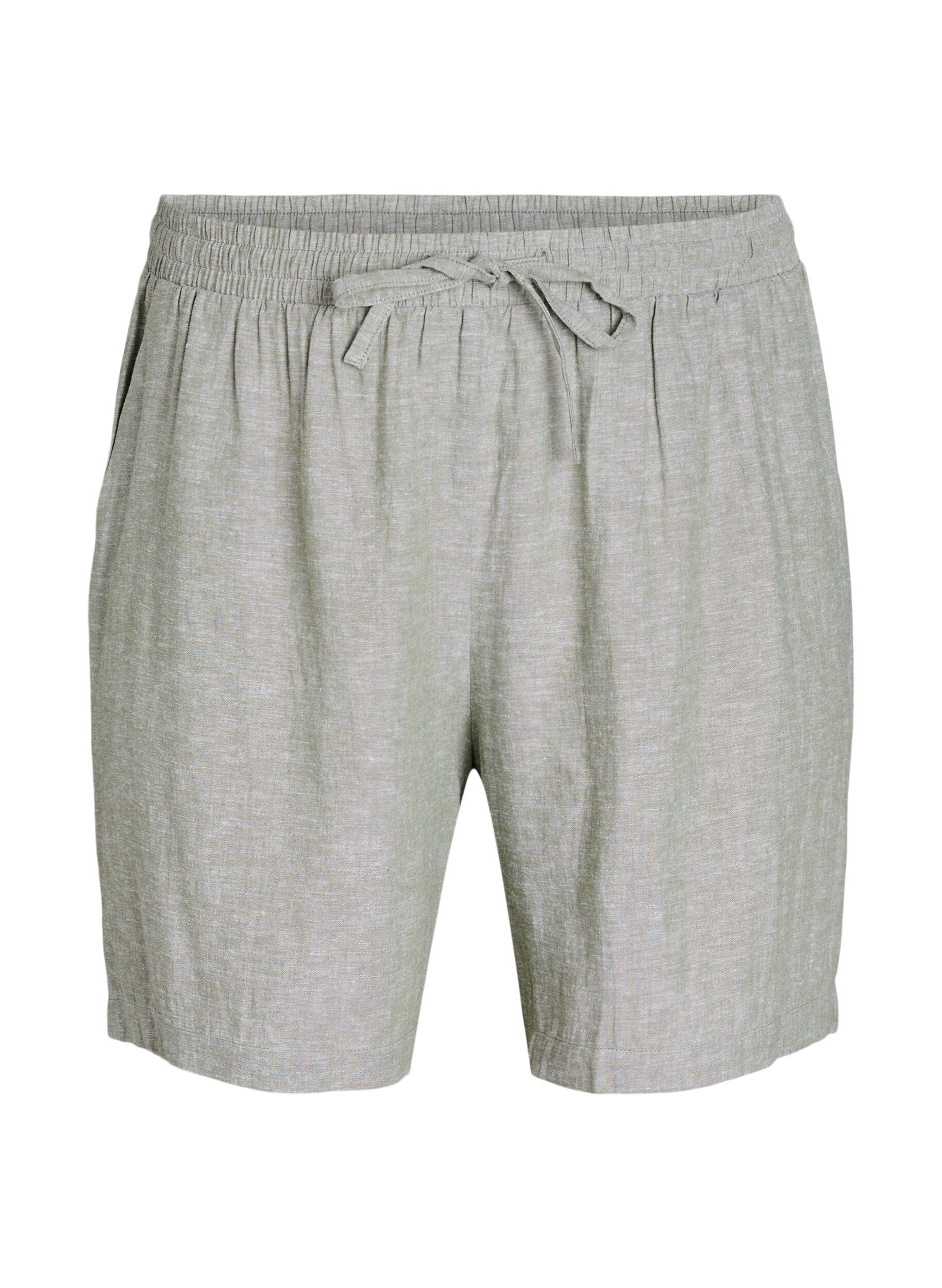Lockere Shorts aus Leinen und Viskose