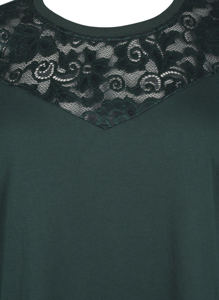 Sweatshirt mit Spitzendetails, Scarab, Packshot image number 2