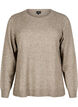 Stricktop aus Wolle mit Schlitzen, Walnut Mel., Packshot image number 0