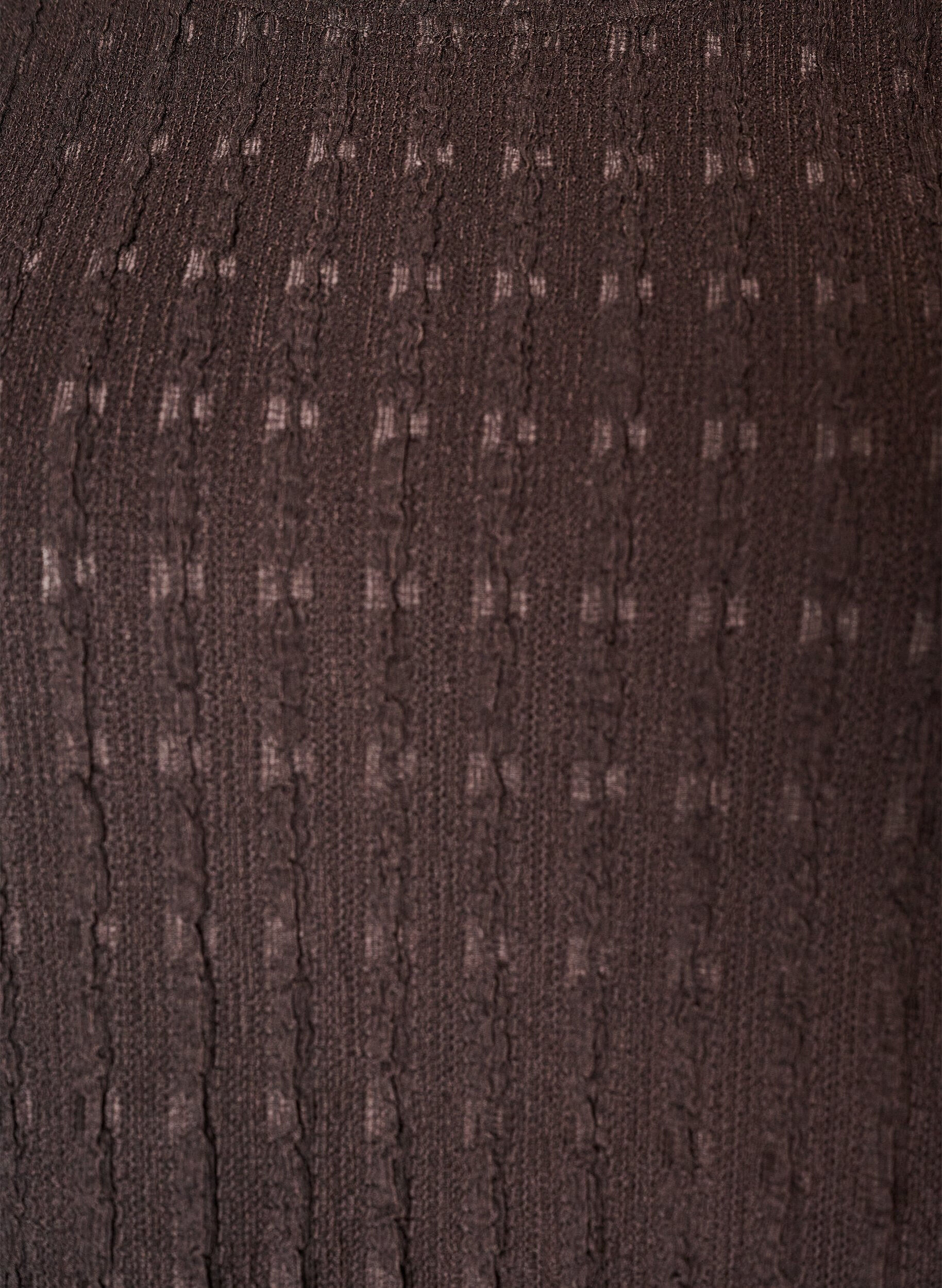ZizziStrukturierte Bluse mit R&uuml;schensaum, Braun, Packshot image number 2