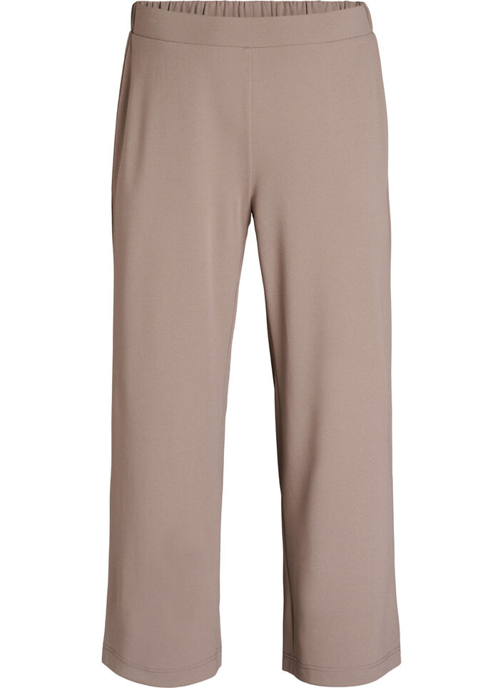 Hose mit weitem Bein, Beige, Packshot image number 0